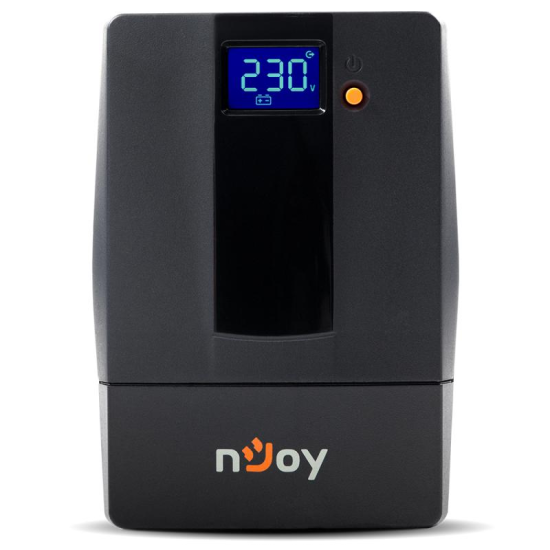 UPS nJoy Horus Plus 600, 600VA/360W, Afisaj LCD cu ecran tactil, 2 Prize Schuko cu Protectie, Repornire Automata, RJ11 protectie pentru linia de telefon/modem, Posibilitatea de monitorizare si control prin USB, LAN si internet, port de comunicare USB, rat