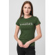 TRICOU  LOGOMULTICOLOR FEMEI  BOTTLE GREEN-L