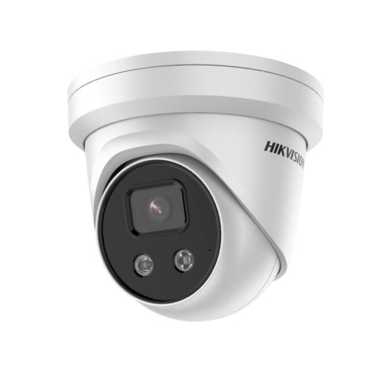 Camera supraveghere Hikvision IP turret DS-2CD2346G2-IU(2.8mm)C, 4MP, Acusens - filtrarea alarmelor false dupa corpul uman si masini, low- light powered by DarkFighter, microfon audio incorporat, senzor: 1/3