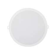 Spot LED incastrat Ledvance DN215, 24W, 220-240V, 2400 lm, lumina neutra (4000K), IP44/IK03, 215x42mm, policarbonat, Alb