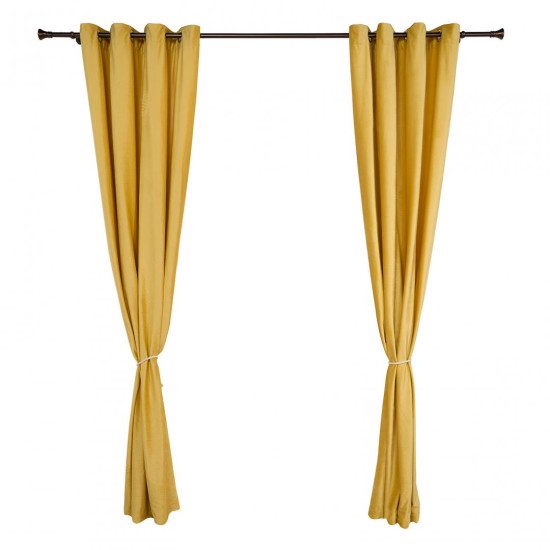 Set 2 draperii catifea 140x270 cm - Galbene Set 2 draperii catifea 140x270 cm - Galbene
