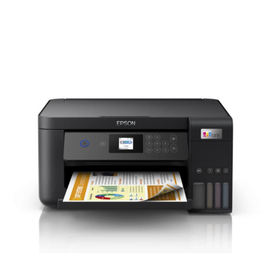 Multifunctional inkjet color Epson EcoTank CISS L4260, Piezo, dimensiune A4 (Printare,Copiere, Scanare), printare borderless, viteza 33ppm alb-negru, 15ppm color, rezolutie 5760x1440 dpi, alimentare hartie 100 coli, duplex automat, scanner CIS rezolutie 1