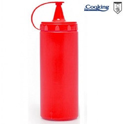 STICLA DISPENSER PENTRU SOSURI 1000 ML ROSU, CHEF LINE, COOKING BY HEINNER
