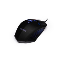 Mouse Spacer SPMO-M20, cu fir, 1000DPI, senzor optic, 3 butoane, iluminare, negru