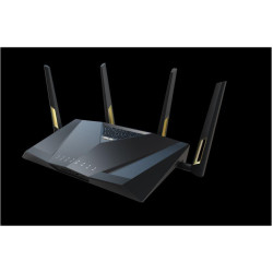 Router Wireless Asus RT-AX88U PRO; Standard rețea: WiFi 6 (802.11ax) Segment produs: Performanță AX Extremă AX6000; Rata Datelor: 802.11ax (2.4GHz): până la 1148 Mbps, 802.11ax (5GHz): până la 4804 Mbps; 4* antenă externă; Procesor: Quad-core la 2.0GHz; M