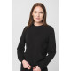 BLUZA COTON CASUAL FEMEI BLACK-M