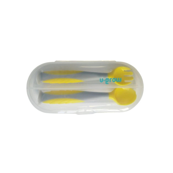 Set lingurita si furculita,galben,U-Grow Set lingurita si furculita,galben,U-Grow