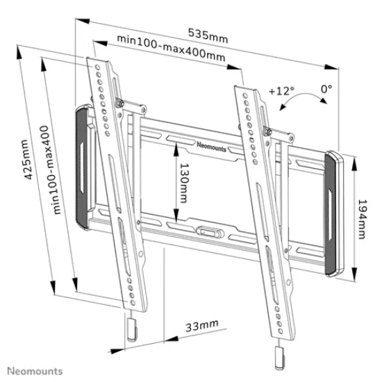 Suport TV de perete, Neomounts by Newstar WL35-550BL14, Fix, 24 Suport TV de perete, Neomounts by Newstar WL35-550BL14, Fix, 24