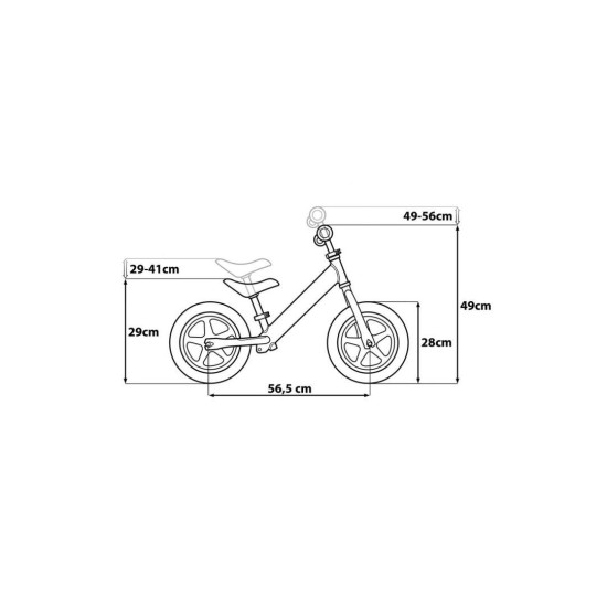 METAL BALANCE BIKE, SEVEN, MODEL WTP, 12 INCH, GALBEN VERDE