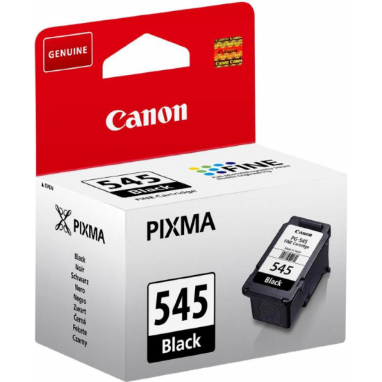 Cartus cerneala Canon PG-545, black, capacitate 8ml, pentru Canon MG3050, MG3053, MG2550S, iP2850, TS205, TR4551, MG2550, MG3051, MG2950, TS3150, TS305, MG2450, MG3052, MX495, TS3151, TR4550.