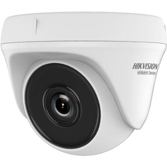 Camera de supraveghere Hikvision Turbo HD Dome HWT-T120-P; 2MP; seria HiWatch; CMOS Sensor, Indoor EXIR Eyeball, 20m IR, ICR, 0.01 Lux/F1.2, 12 VDC, Smart IR, DNR, OSD Menu, 2.8mm Lens, Support 4 in 1 HD-TVI/AHD/ CVI/CVBS video output;