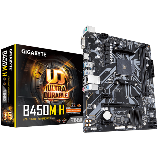 Placa de baza Gigabyte B450M H, Socket AM4