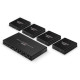 Lindy 70m 4 Port Cat.6 HDMI 4K60 Splitter Extender Description Distribute 4K HDMI signals to up to 4 displays in multiple locations Supports resolutions up to 4K@60Hz, with additional support for HDR Features a loop-through HDMI output on the transmitte Lindy 70m 4 Port Cat.6 HDMI 4K60 Splitter Extender Description Distribute 4K HDMI signals to up to 4 displays in multiple locations Supports resolutions up to 4K@60Hz, with additional support for HDR Features a loop-through HDMI output on the transmitte