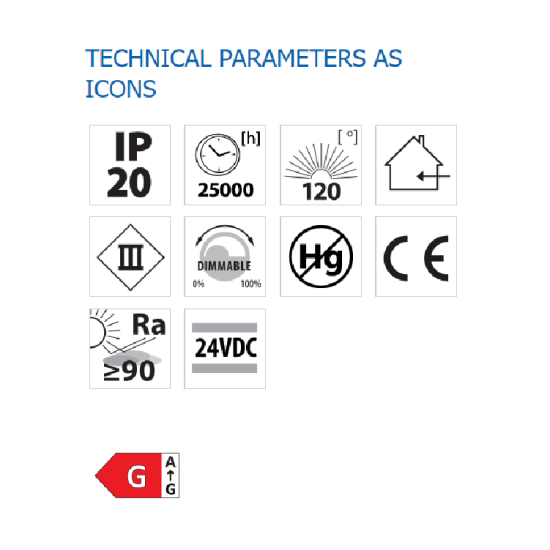 Banda LED Vivalux ELIT 320 COB, 5 metri, 11W/m, 1000 lm/m, COB 320LEDs/m, 24VDC, lumina calda (3000K), dimabila, 25000h, 120°, IP20