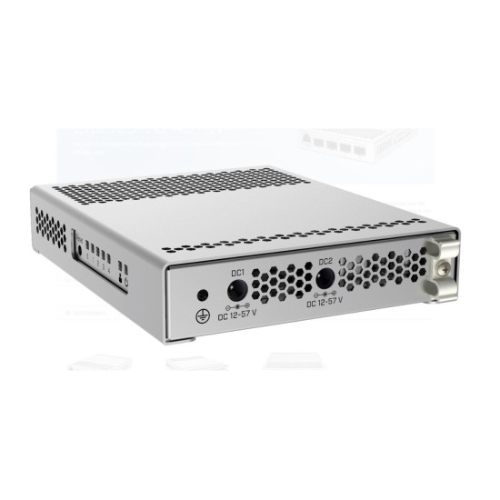 Mikrotik CRS305-1G-4S+OUT FIBERBOX PLUS, Procesor: 800 MHz dual core, Sistem operare: RouterOS v7 / SwOS, 256Mb RAM, 16MB Flash, POE in 802.3af/at 42-57 V, interfata: 1 x 10/100/1000, 4 x SFP, Wwatherproof: IP66.