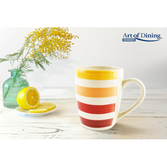set 3 x CANA CERAMICA 354 ML, LARA D8.5*H10.5cm, PORTOCALIU set 3 x CANA CERAMICA 354 ML, LARA D8.5*H10.5cm, PORTOCALIU