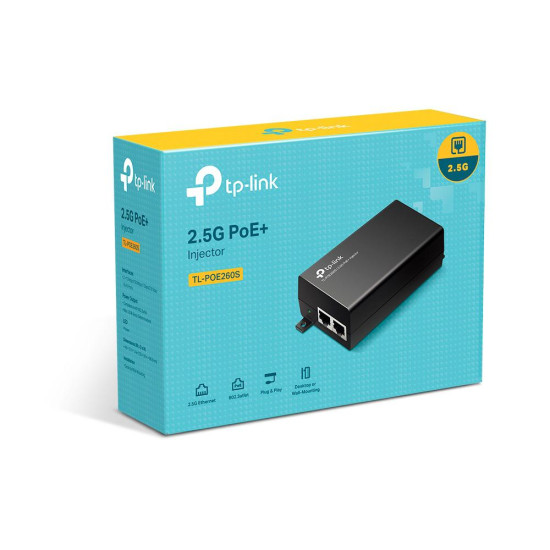 TP-LINK POE+ INJECTOR 2.5G TL-POE260S TP-LINK POE+ INJECTOR 2.5G TL-POE260S
