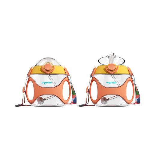 Sticla tritan cu pai si curea,orange Sticla tritan cu pai si curea,orange