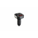 Modulator FM Serioux ABFM60, Bluetooth 5.0 , raza actiune de până la 5 m, voltaj intrare: 1x DC 12V/24V ,2 porturi USB: 1x USB DC5V 2.4A Max 1 x USB audio (pana la 32 GB), slot MicroSD (pana la 32 GB), format muzica: MP3/WMA/WAV, frecvența FM: 87.5MHz - 1
