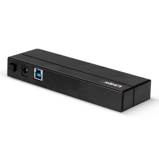 Hub USB Lindy LY-43228, 7 Port, USB 3.1, negru