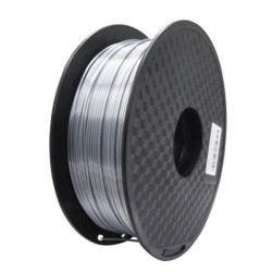 CREALITY PLA 3D Printer Filament, silk silver, Printing temperature: 190-220, Filament diameter: 1.75mm, Tensile strength: 60MPa, Size of filament wheel: Diameter 200mm, height 66mm, hole diameter 56mm. Utilizare: pana la 6 luni de la deschiderea ambalaju