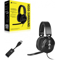 Casti Gaming cu microfon Corsair HS55 Surround, Dolby Audio Over-head, 20Hz - 20 kHz