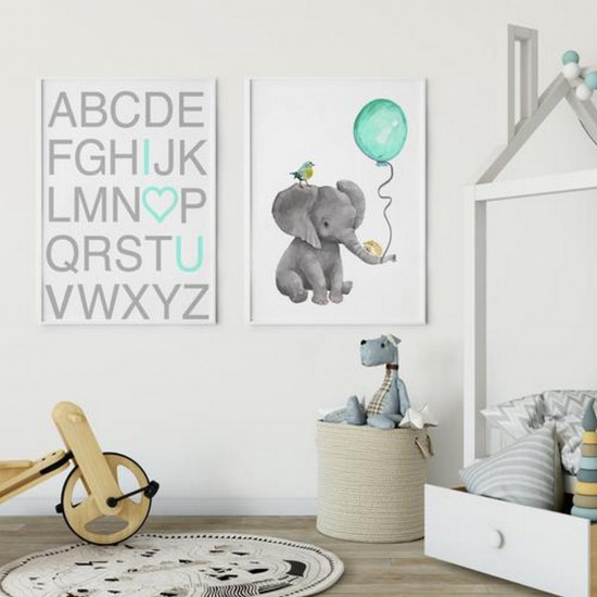 Set 2 tablouri decorative Elefant