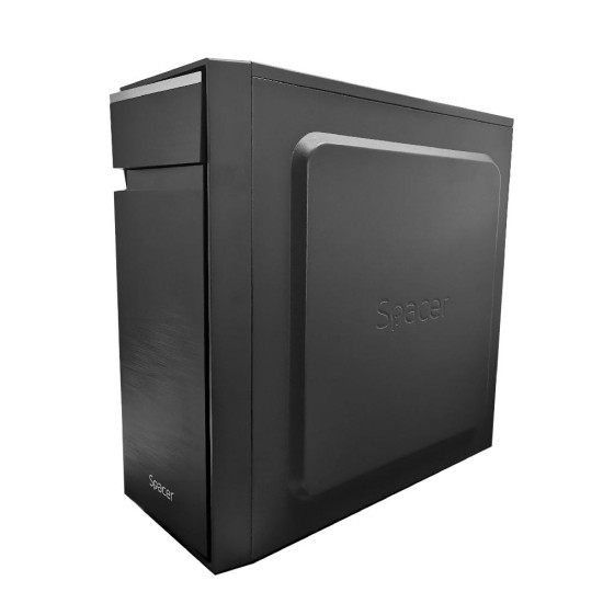 Carcasa Spacer Office, ATX, MidTower, fara sursa, USB 2.0 x 2, USB 3.0 x 1, PSU shroud, black „SPCS-OC-TOP”