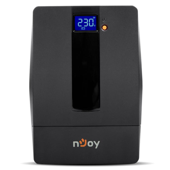 UPS nJoy Horus Plus 2000, 2000VA/1200W, Afisaj LCD cu ecran tactil, 4 Prize Schuko cu Protectie, Repornire Automata, RJ11 protectie pentru linia de telefon/modem, Posibilitatea de monitorizare si control prin USB, LAN si internet, port de comunicare USB, 