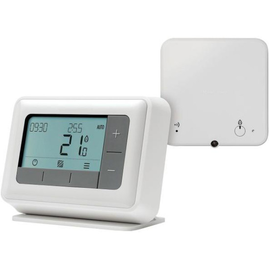 Termostat T4R wireless Honeywell Resideo Y4H910RF4072, dual on/off TPI – OpenTherm, functie de incalzire/racire, mod Vacanta (Holiday), programări 5+2, săptămânale sau zilnice, display LCD iluminat, alimentare cu 2 baterii de tip AA, dimensiuni 136 x 98 x