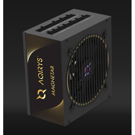 Sursa Aqirys Magnetar 1000W 80 Gold Plus   TECHNICAL DATA  Continuous power: 1000W Form factor: ATX ATX Version: ATX V2.52 (3.0 Ready) Efficiency: 80PLUS® Gold certified Intel® C6/C7: Yes PFC: Active Illumination: No Modular cables: Yes Cable type: Flat, 