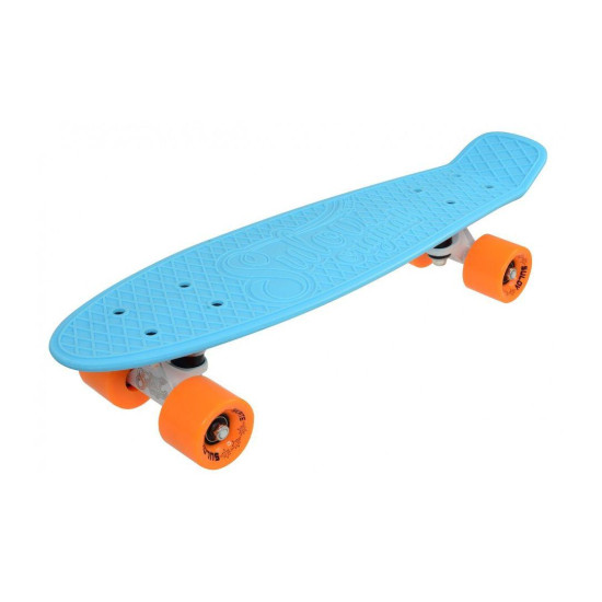 SKATE PENNY SLV DOLCE, PLACA PLASTIC PP 56X15 CM, ROTI PU 60X45MM, DURITATE 85A, RULMENTI ABEC 7 CHROME, SASIU ALUMINIU 8.3 CM, CAPACITATE 100 KG, CULOARE BLEU PORTOC