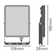 Proiector LED Ledvance FLOODLIGHT ESSENTIAL, 30W, 220-240V, 2700 lm, lumina neutra (4000K), IP65, 18.6x2.8x12.8cm, aluminiu, Negru