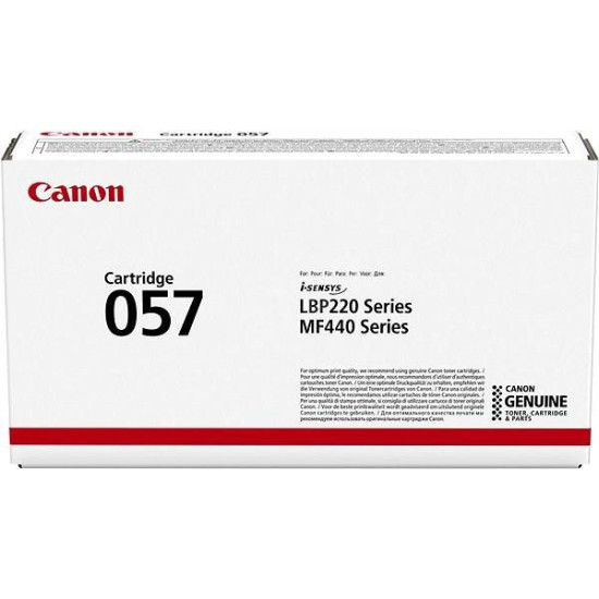 Toner Canon CRG057 black, capacitate 3.1k pagini, pentru LBP223DW; LBP226DW; LBP228X; MF443DW; MF445DW; MF446X; MF449X. Toner Canon CRG057 black, capacitate 3.1k pagini, pentru LBP223DW; LBP226DW; LBP228X; MF443DW; MF445DW; MF446X; MF449X.