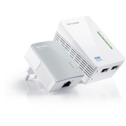 TP-Link, Adaptor PowerLine 300Mbps, Extender Wireless AV600 KIT, HomePlug AV,2 porturi 10/100Mbps, Butoane: Pair, Reset, Wi-Fi/Wi-Fi Clone, Aria de acoperire, 300 metri prin circuitul electric, 2.4- 2.4835GHz, Conținut Pachet: Powerline Ethernet Adapter T