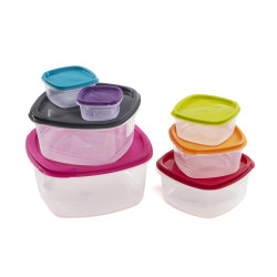 SET 7 CASEROLE PATRATE CU CAPACE,PLASTIC, VANORA HOME