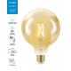 Bec LED inteligent vintage (decorativ) WiZ Connected Filament Gold G125 ,Wi-Fi, E27, 6.7W (50W), 640 lm, lumina alba (2000-5000K), compatibilGoogle Assistant/Alexa/Siri