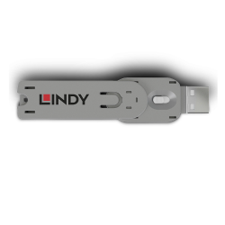 Lindy USB Type A Port Blocker Key, alb