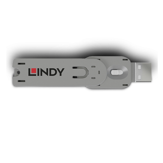 Lindy USB Type A Port Blocker Key, alb