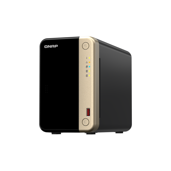 NAS QNAP 264 2-Bay, CPU Intel® Celeron® N5105/N5095 4-core/4-thread Processor, RAM 8 GB DDR4 (onboard, not expandable), HDD 2 x 2.5