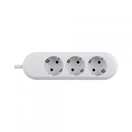 Prelungitor Bachmann SMART 3xCEE7/3, fara intrerupator, lungime cablu 5m, H05VV-F 3G1.5, alb, nedemontabil Prelungitor Bachmann SMART 3xCEE7/3, fara intrerupator, lungime cablu 5m, H05VV-F 3G1.5, alb, nedemontabil