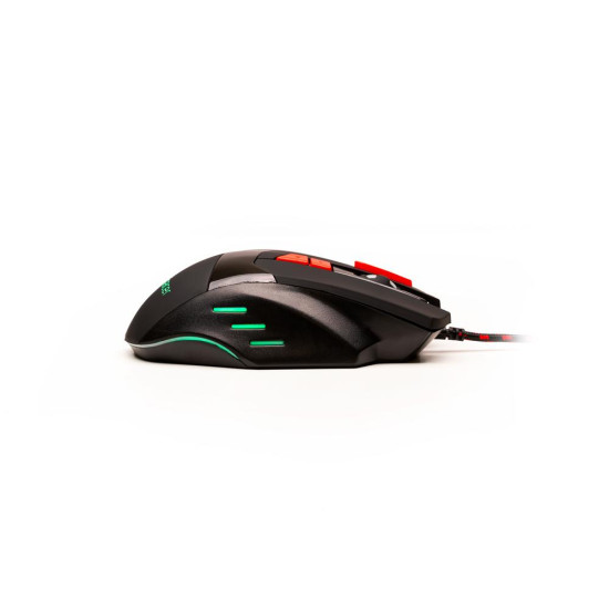 MOUSE Spacer Gaming SP-GM-02 cu fir, optic,1000/ 1600/ 2000/ 2400 dpi, butoane/scroll 8/1, iluminare LED RGB, 7 cicluri prestabilite, negru