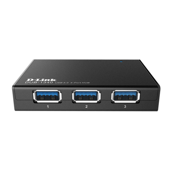 Hub USB D-Link DUB-1340, 4 porturi USB 3.0, negru