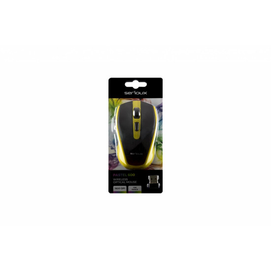 Mouse Serioux, Pastel 600, fara fir, USB, senzor optic, distanta de operare; 10m, precizie: 1000/1600DPI ajustabila, 6 butoane, 2x baterie AAA, sisteme de operare: Windows / Mac OS / Linux, verde