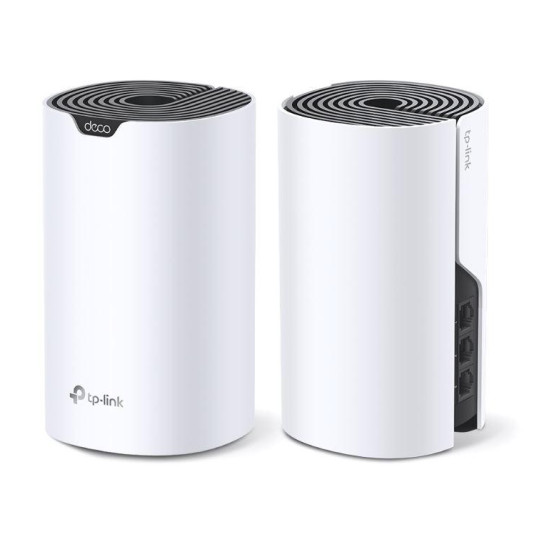 TP-Link Sistem Mesh Wi-Fi pentru întreaga casă AC1900, DECO S7(2- PACK);WI-FI 5, Standarde wireless: IEEE 802.11ac/n/a 5 GHz, IEEE 802.11n/b/g 2.4 GHz, viteza wireless: 5 GHz: 1300 Mbps, 2.4 GHz: 600 Mbps, 3 x antene interne, MU-MIMO, Mod Router, Mod Acce