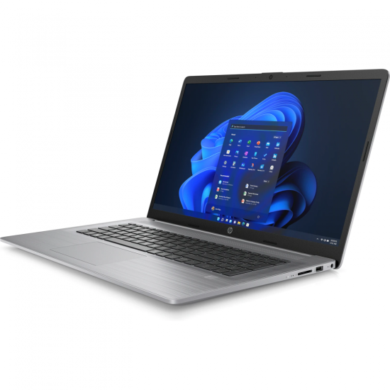 Laptop HP 470 G9 cu procesor Intel Core i3-1215U Hexa Core (1.2 GHz, up to 4.4GHz, 10MB), 17.3 inch FHD, Intel Iris Xe Graphics, 8GB DDR4, SSD, 256GB PCIe NVMe, Free DOS, Asteroid Silver