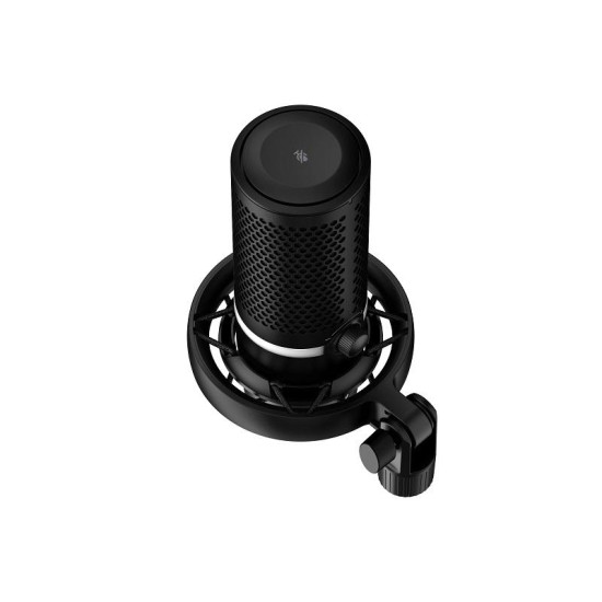 Microfon HP HyperX DuoCast, cardioid, RGB USB, Negru