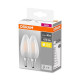 2 Becuri LED Osram Base Classic B, E14, 4W (40W), 470 lm, lumina calda (2700K), semi-transparent