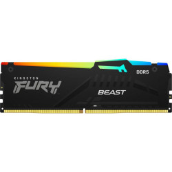 Memorie RAM Kingston FURY Beast RGB, DIMM, 16GB DDR5, CL40, 5200MHz