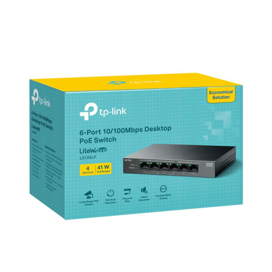 TP-LINK 6-PORT GIGABIT SWITCH LS106LP TP-LINK 6-PORT GIGABIT SWITCH LS106LP